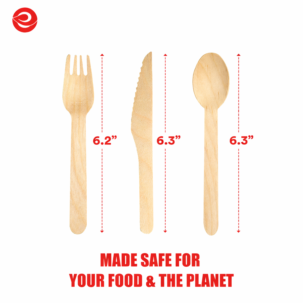 Personalised wooden cutlery set great for a promotional events