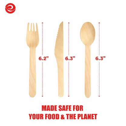 Personalised wooden cutlery set great for a promotional events