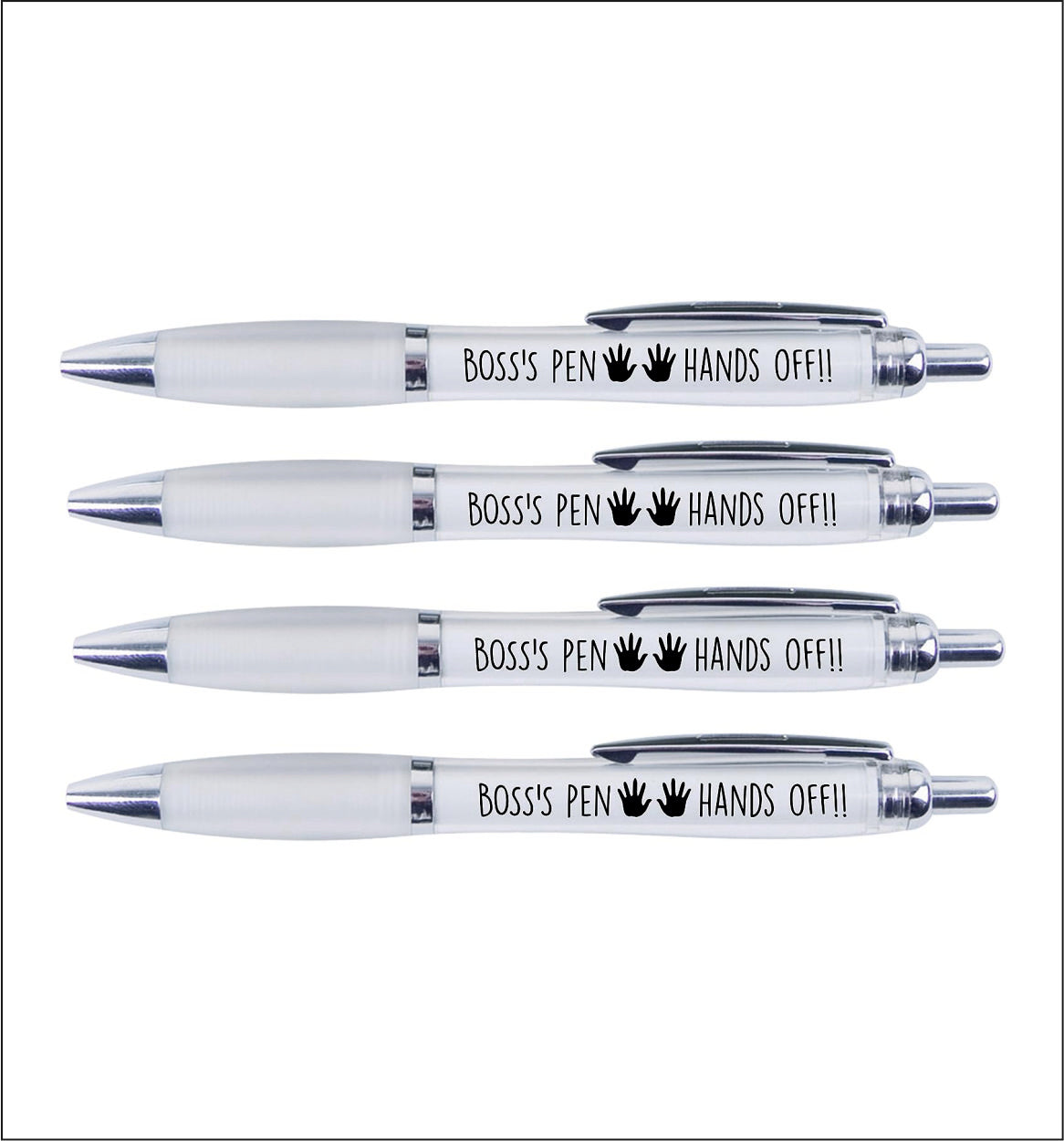 4 x Boss's Pens "HANDS OFF"