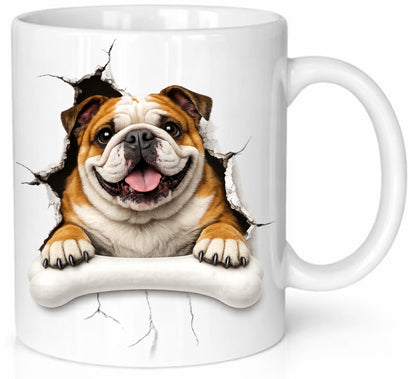 Personalised Dog Breed Mug – Custom Name on Bone