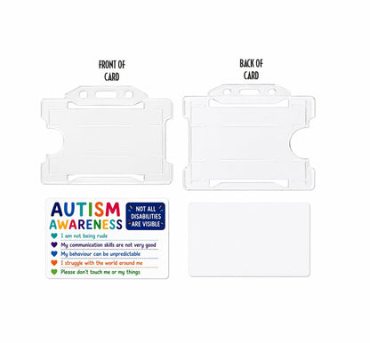 Autism Awareness Lanyard Set | Badge Holder, Retractable Reel, Hidden Disability