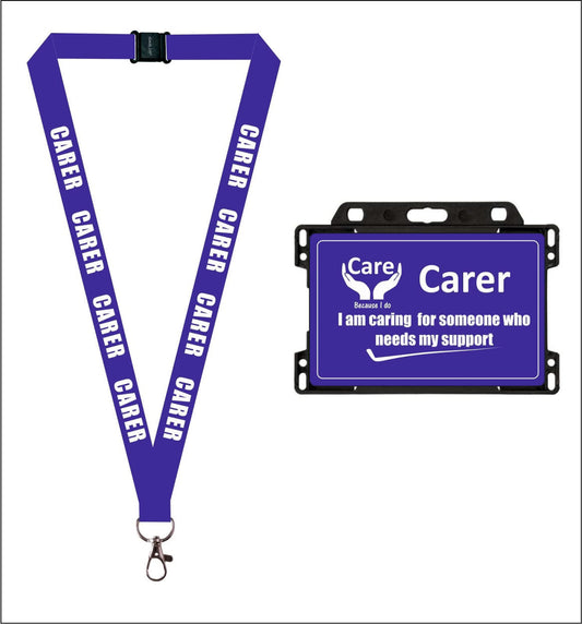 1 x Carer Lanyard Comes with ID Card Holder and Plastic card