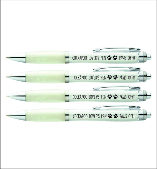 4 x Cockapoo lover's pen "HAND'S OFF"