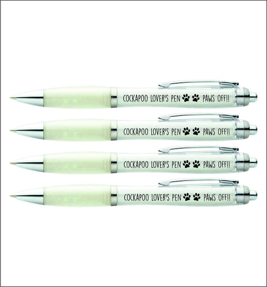 4 x Cockapoo lover's pen "HAND'S OFF"