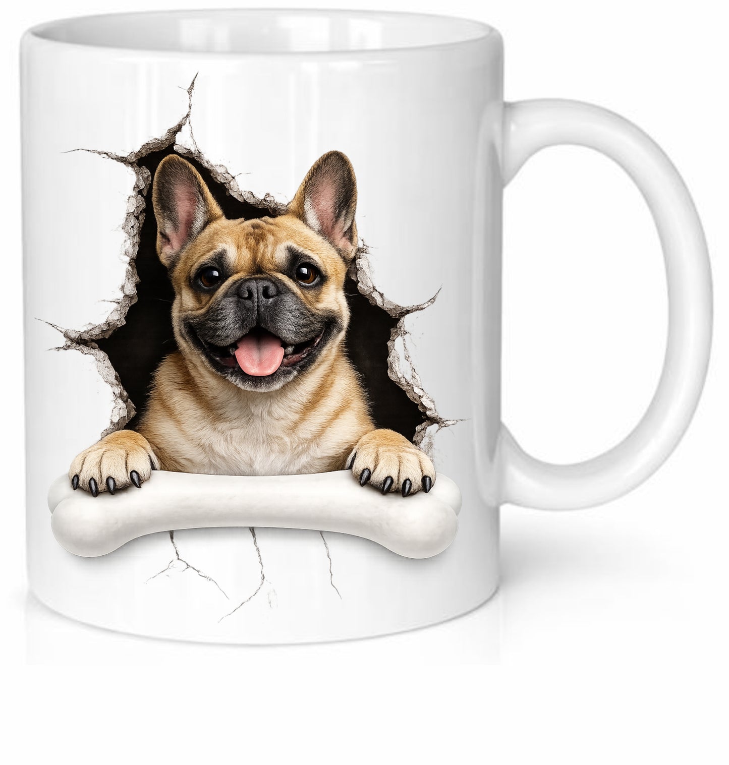 Personalised Dog Breed Mug – Custom Name on Bone