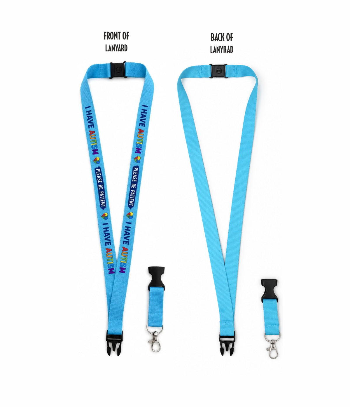 Autism Awareness Lanyard Set | Badge Holder, Retractable Reel, Hidden Disability