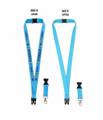 Autism Awareness Lanyard Set | Badge Holder, Retractable Reel, Hidden Disability