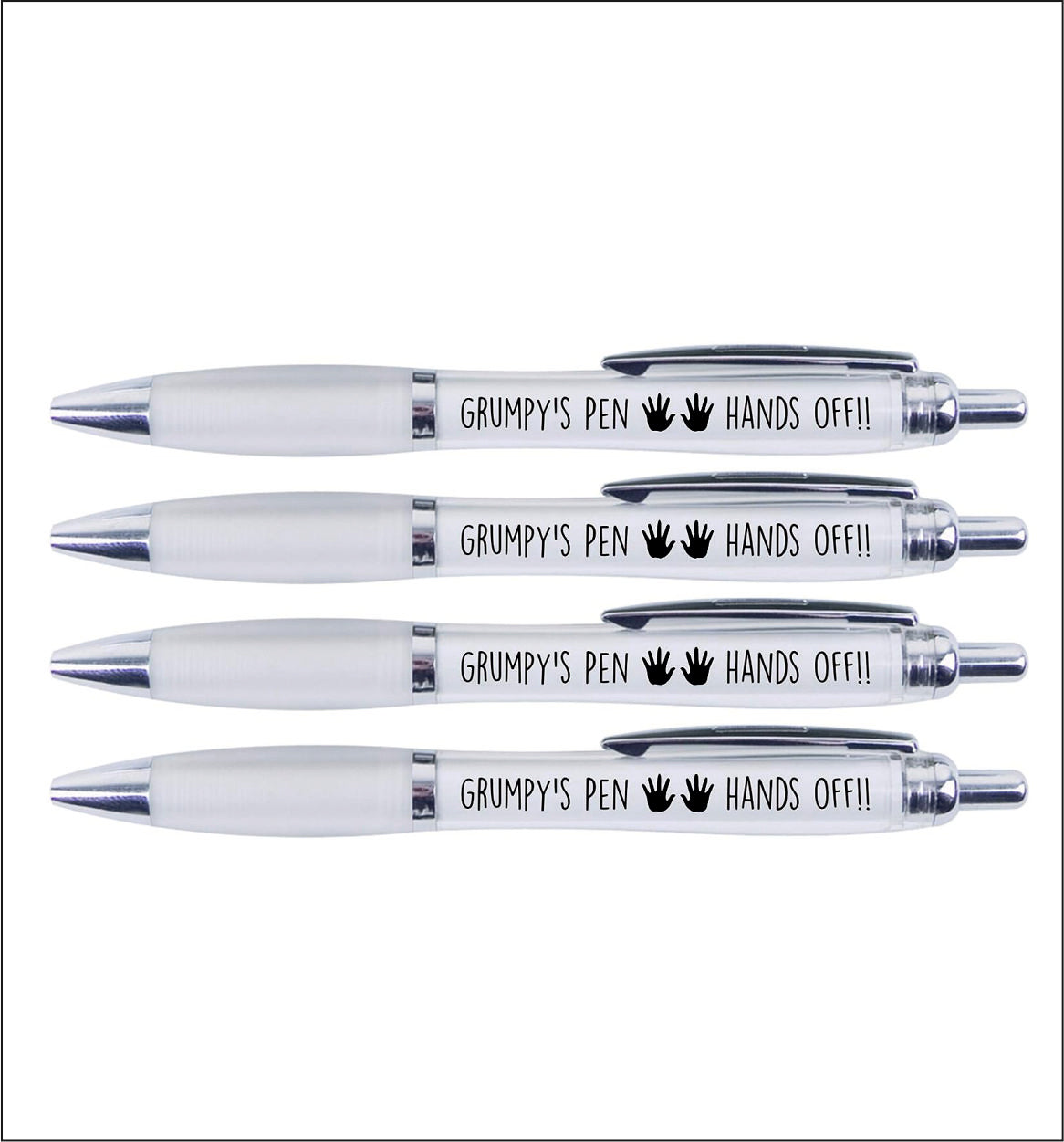 4 x Grumpy's Pens "HANDS OFF"