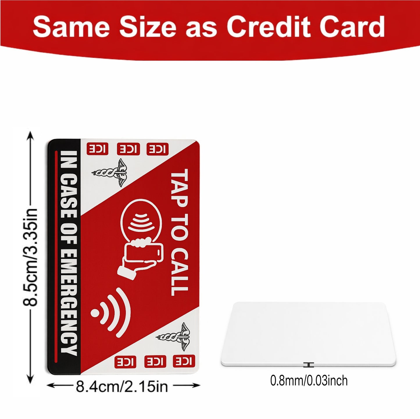 NFC In Case of Emergency (ICE) Card – Tap to Call Emergency Contact