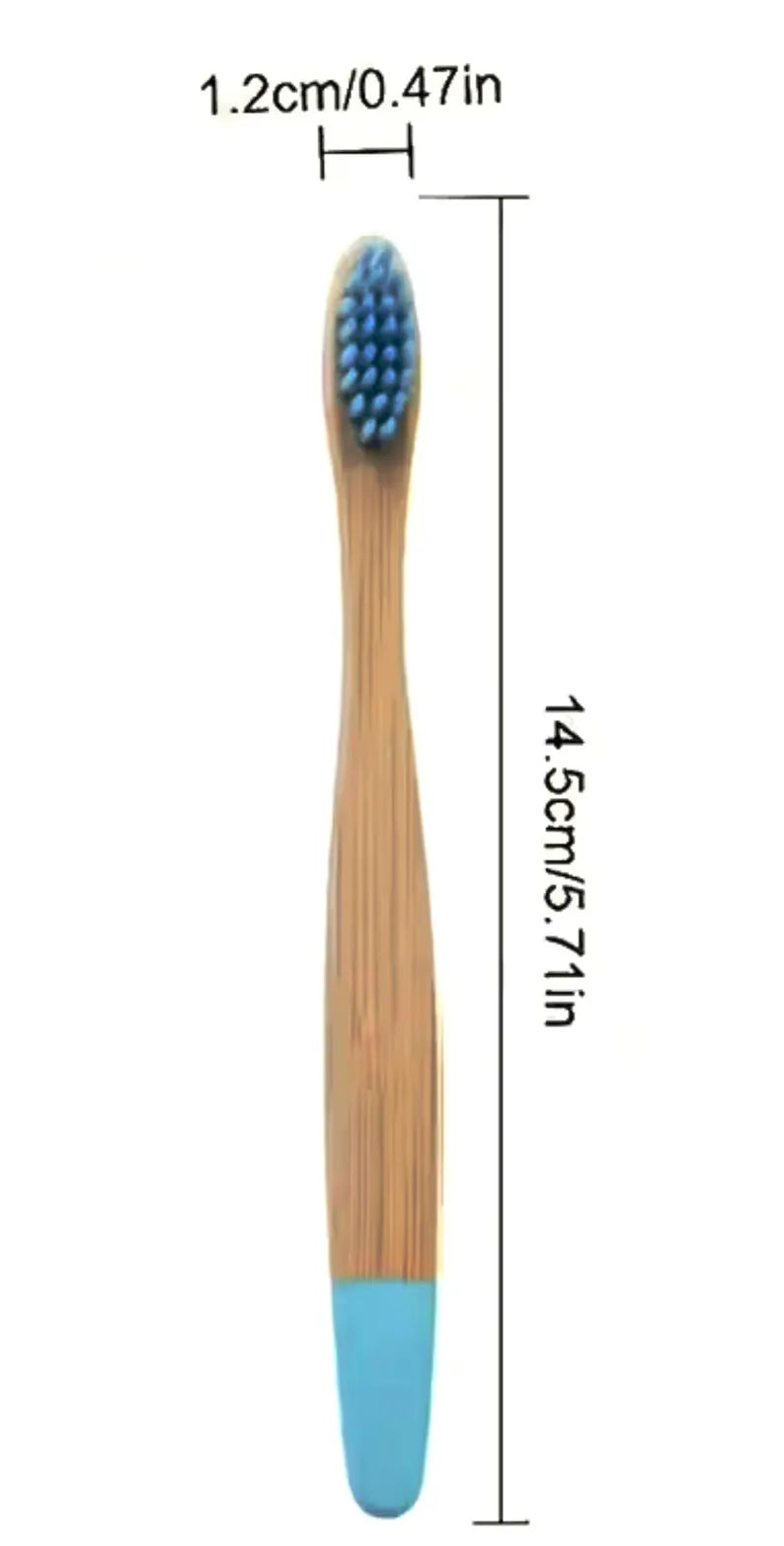 Personalised 2x Kids Bamboo Toothbrush with Name