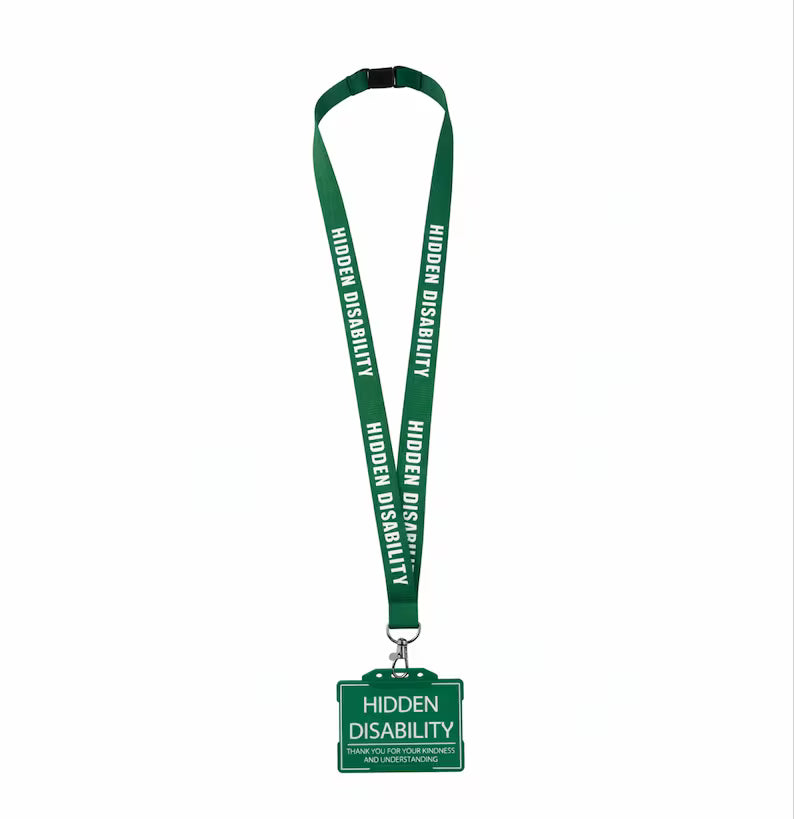 Hidden Disability Lanyard with ID Holder and Plastic Card