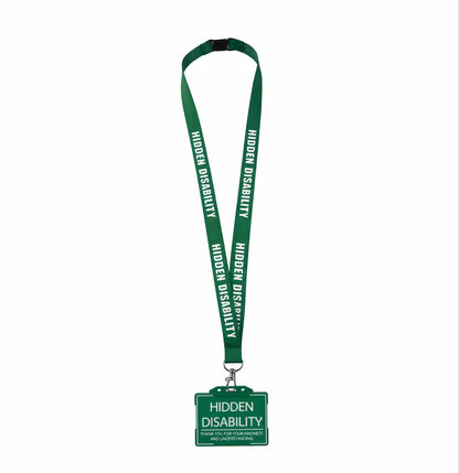 Hidden Disability Lanyard with ID Holder and Plastic Card