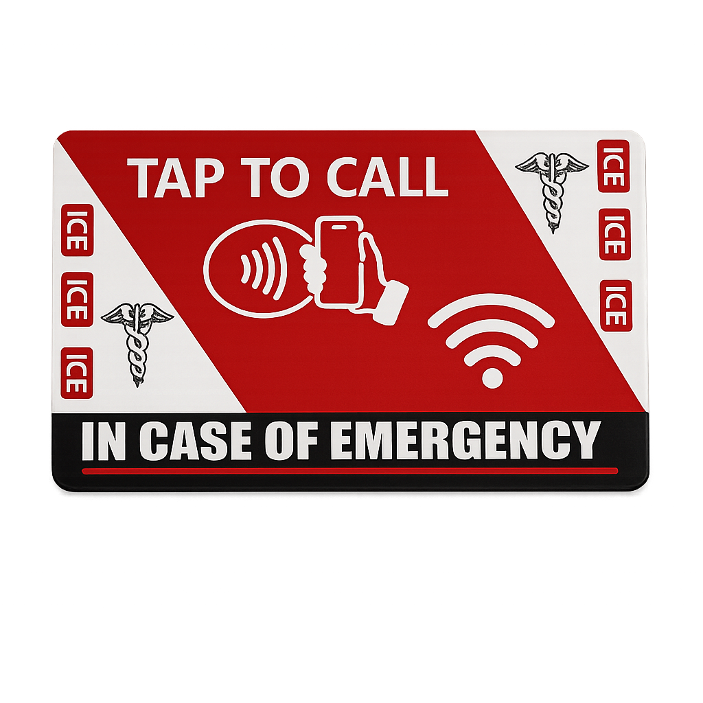 NFC In Case of Emergency (ICE) Card – Tap to Call Emergency Contact
