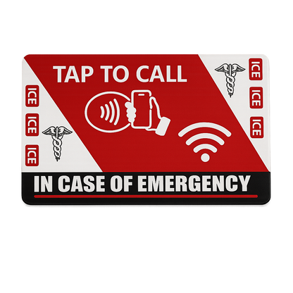 NFC In Case of Emergency (ICE) Card – Tap to Call Emergency Contact