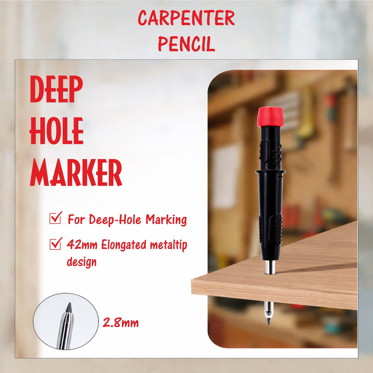 Personalised Construction Pencil with Inbuilt Sharpener | Custom Builder Pencil