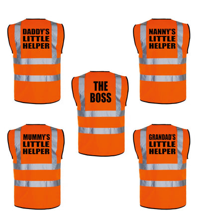 Kids Novelty High Visibility Vests Orange