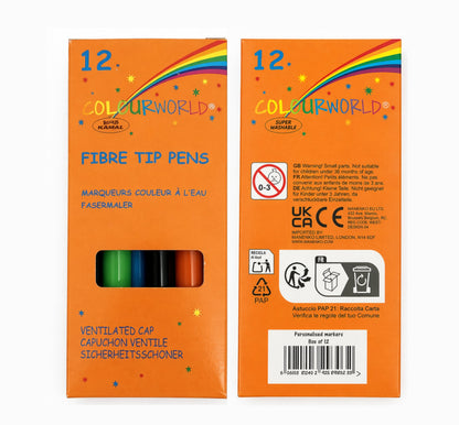 Personalised Colouring Markers – Box of 12