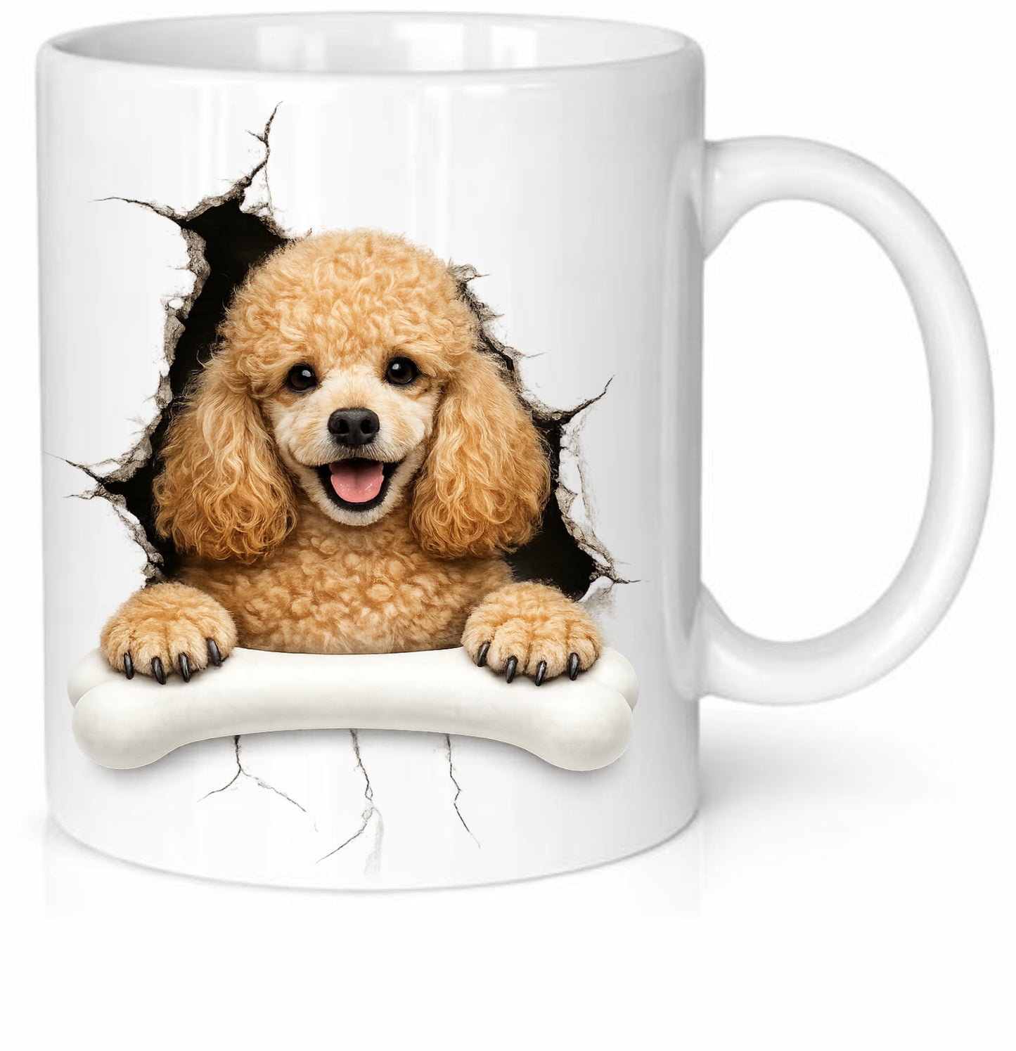Personalised Dog Breed Mug – Custom Name on Bone