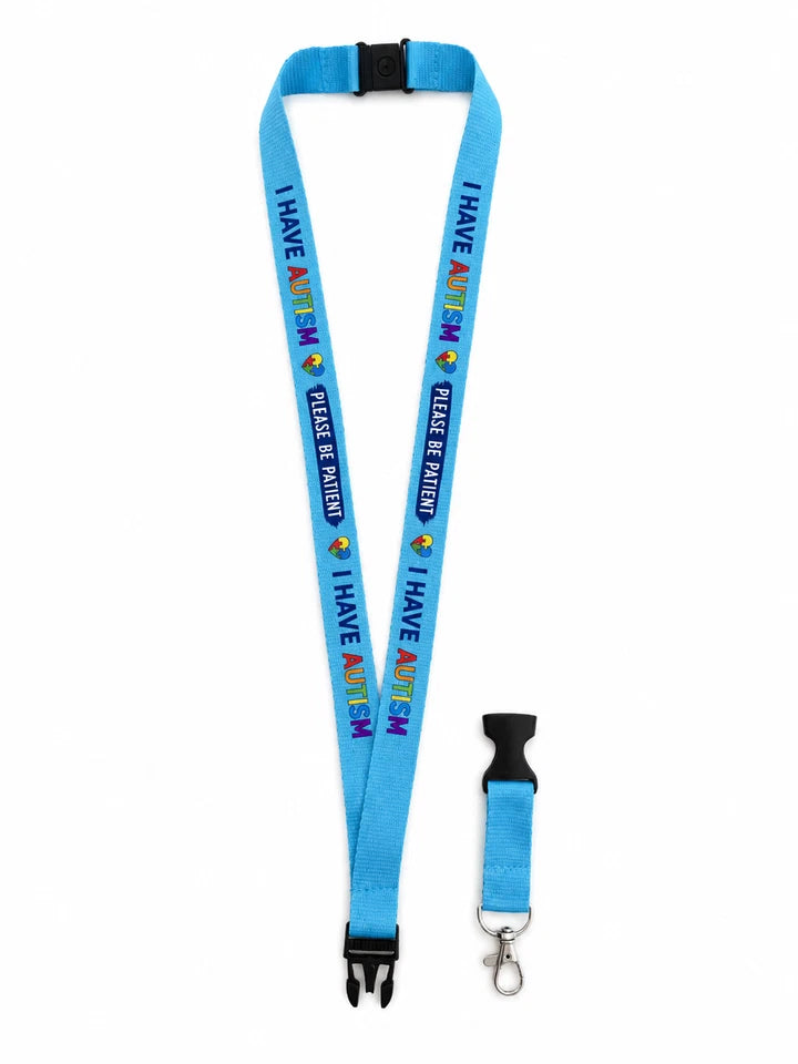 Autism Awareness Lanyard Set | Badge Holder, Retractable Reel, Hidden Disability