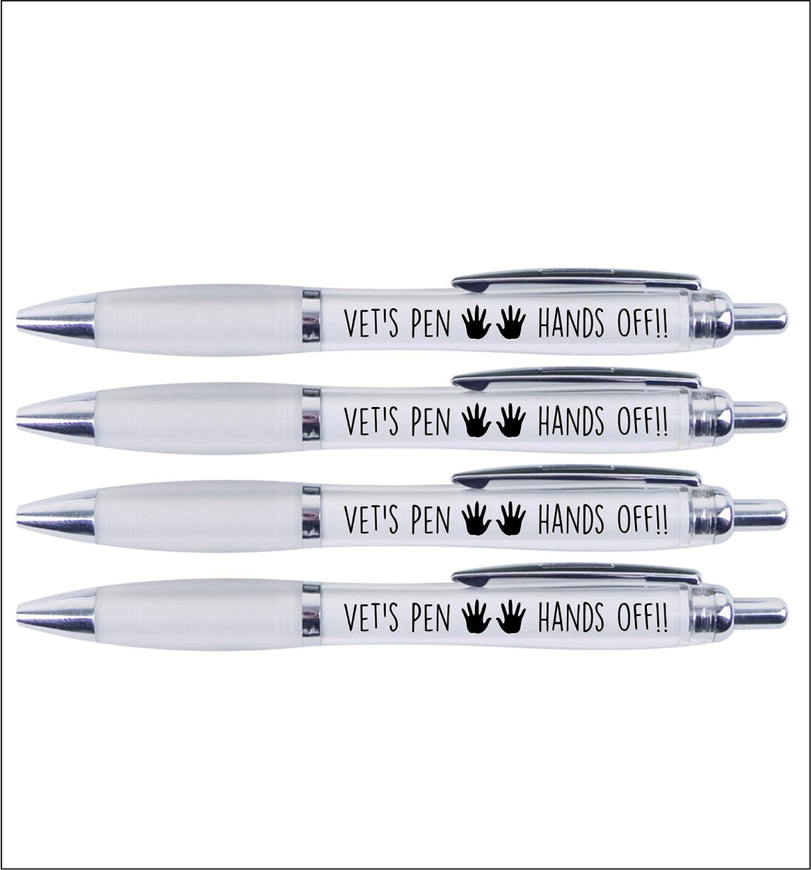 4 x Vets's Pens "HANDS OFF"