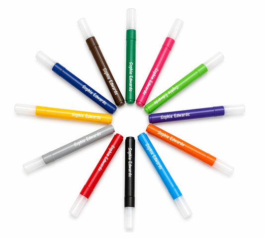 Personalised Colouring Markers – Box of 12